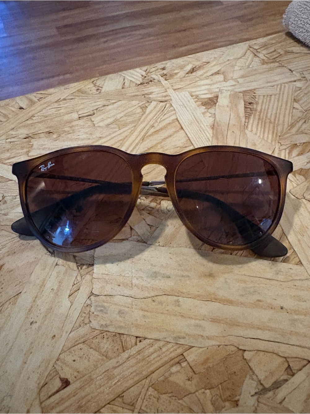 Ray-Ban Women's Brown Frame Sunglasses with Dark Brown Lenses